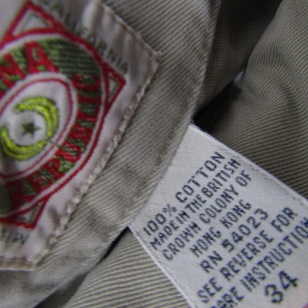 Banana Republic Pleated Chino Shorts Mens 34 Beige Canvas 7